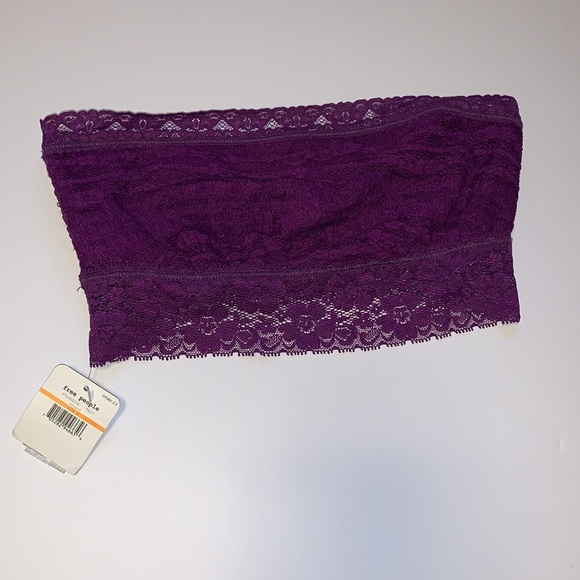 🆕 Free People Purple Lace Bandeau - Women’s Size Small - Picture 2 of 7